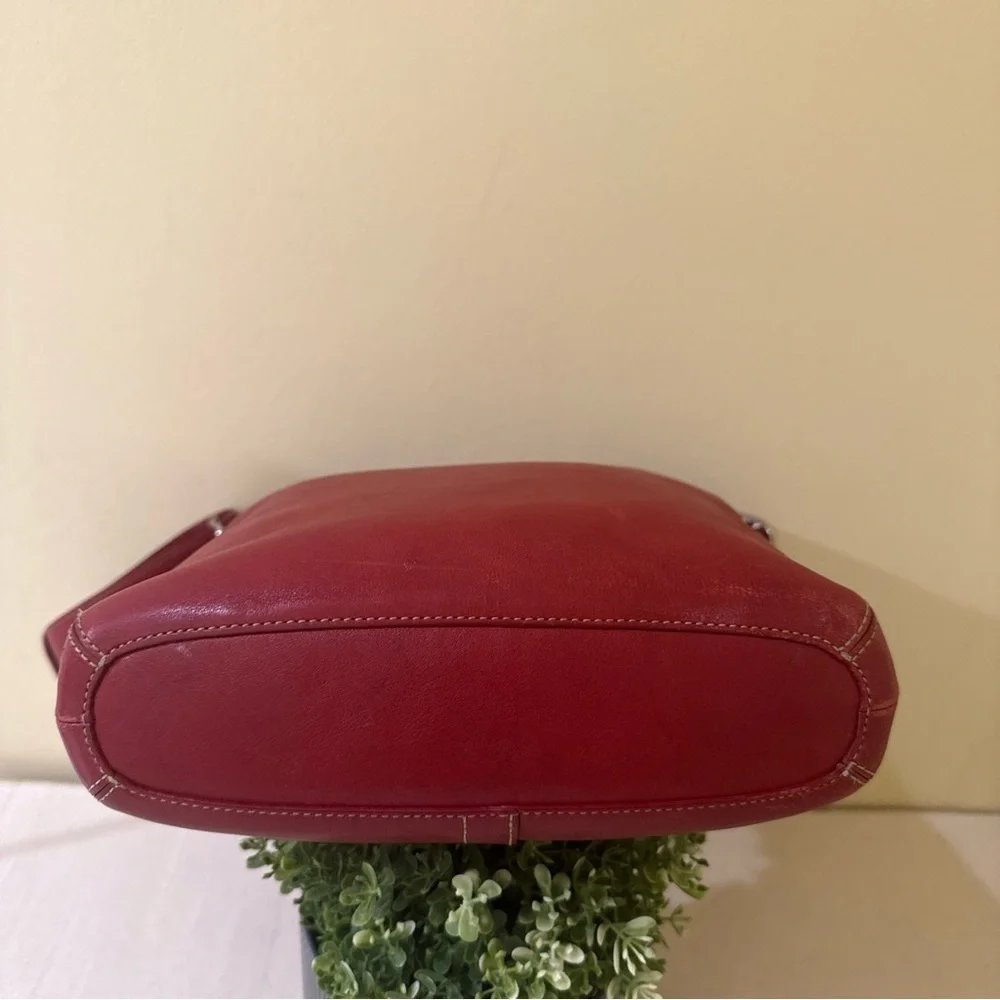 COACH SohoVintage Rusty Red Leather Hobo Crossbody classic Coach bucket Handbag